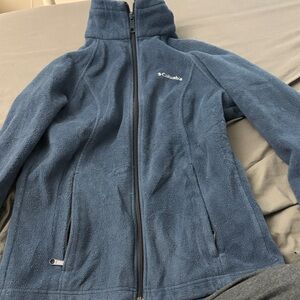 Columbia Navy Blue Full-Zip Fleece Jacket